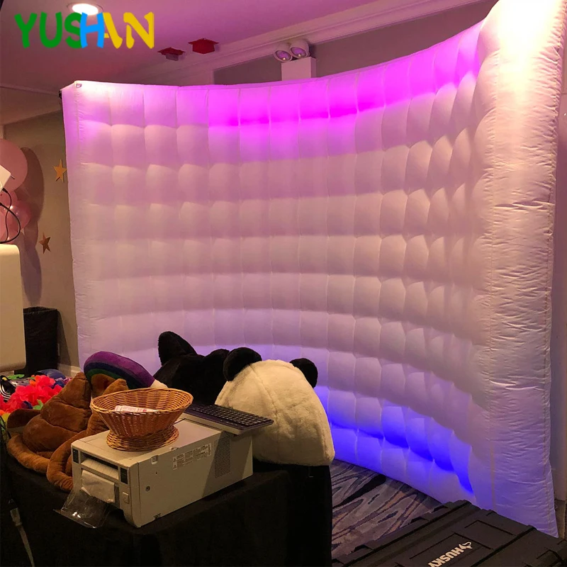 Дешевые надувные photo booth стены Надувной Воздушный 2 светодиодный полоски