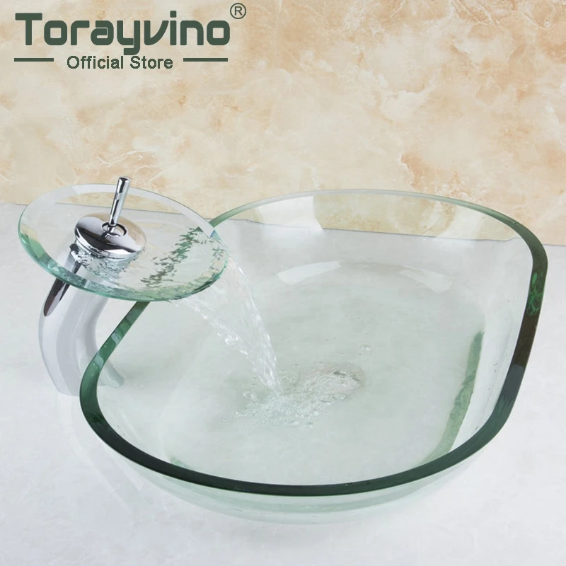 Раковина Torayvino из искусственного стекла для ванной комнаты раковина с краном