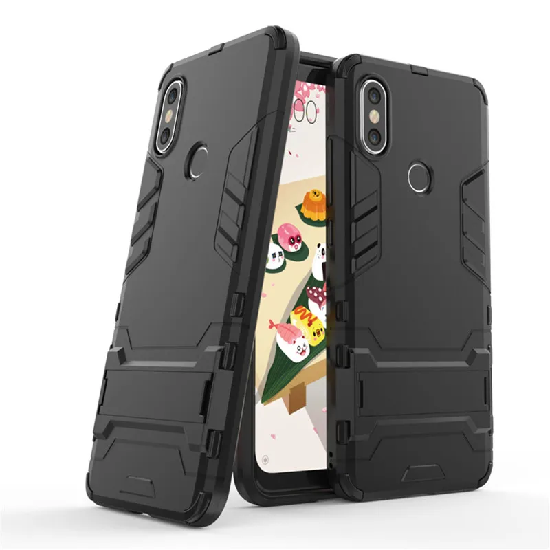 Xiaomi mi A2 случае Пластик силиконовой резины Броня Kickstand Обложка для 6X полное
