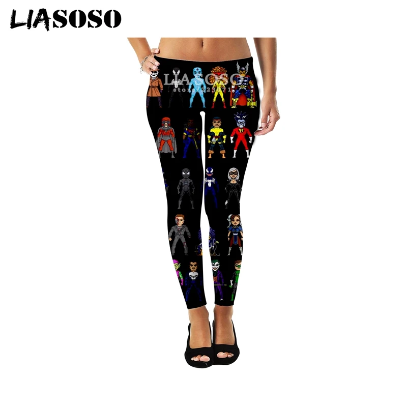 LIASOSO новые пикантные Модные женские Суперэластичные Легинсы 3D принт Аниме
