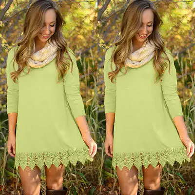 Повседневные топы кружевная блузка футболка Короткое мини платье mujer vestidos