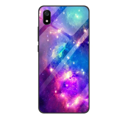 Для xiaomi redmi 7A чехол звездная звезда закаленное стекло+ ТПУ Край жесткий чехол s redmi 7A стеклянный чехол для xiaomi redmi 7 A сумка - Цвет: A3
