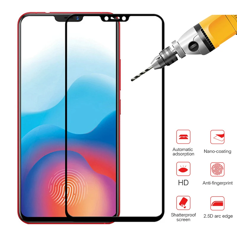 Защитный чехол 9H для vivo y81 v9 полноэкранный защитный из закаленного стекла nex s 81в 9