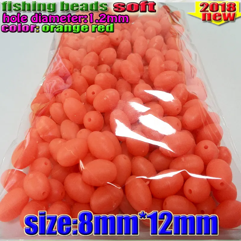 8mm-12mm 300pcs fihsing пластиковые светящиеся бусины для рыбалки светится в темноте 2*3 3*4-12*16 мм больше размер выбрать цвет оранжевый красный - Цвет: 8mm-12mm 300pcs