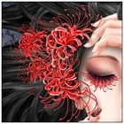 Алмазная 5d картина сделай сам Higan Bana, Набор для вышивки крестиком, полная выкладка, красный паук, лилия, мозаика