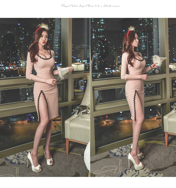 Летнее женское облегающее платье, плюс размер, однотонное, с рукавом три четверти, с круглым вырезом, сексуальное Клубное миди Повседневное платье, платья для вечеринок, Vestidos
