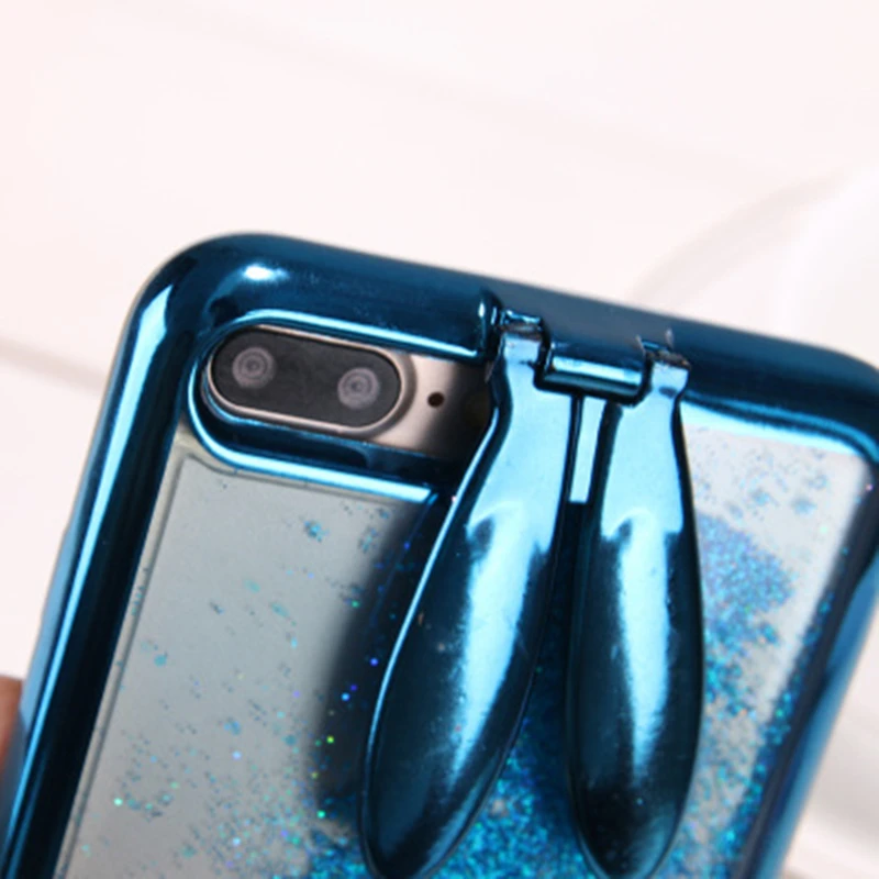 Genbitty для iphone 6s/6/7/8 P с милыми заячьими ушками зыбучие пески блеск раскладной стенд