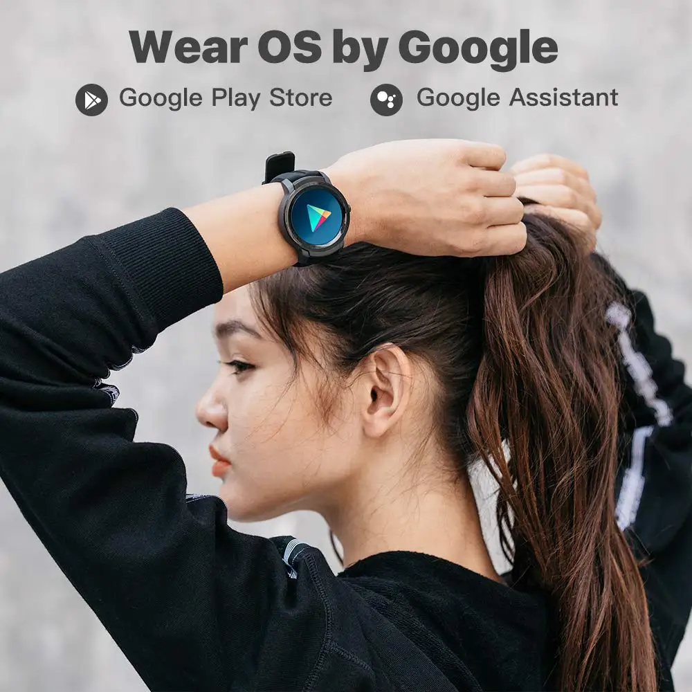 Часы Ticwatch E2 Смарт часы одежда OS Google Bluetooth GPS фитнес 5 АТМ водонепроницаемые и