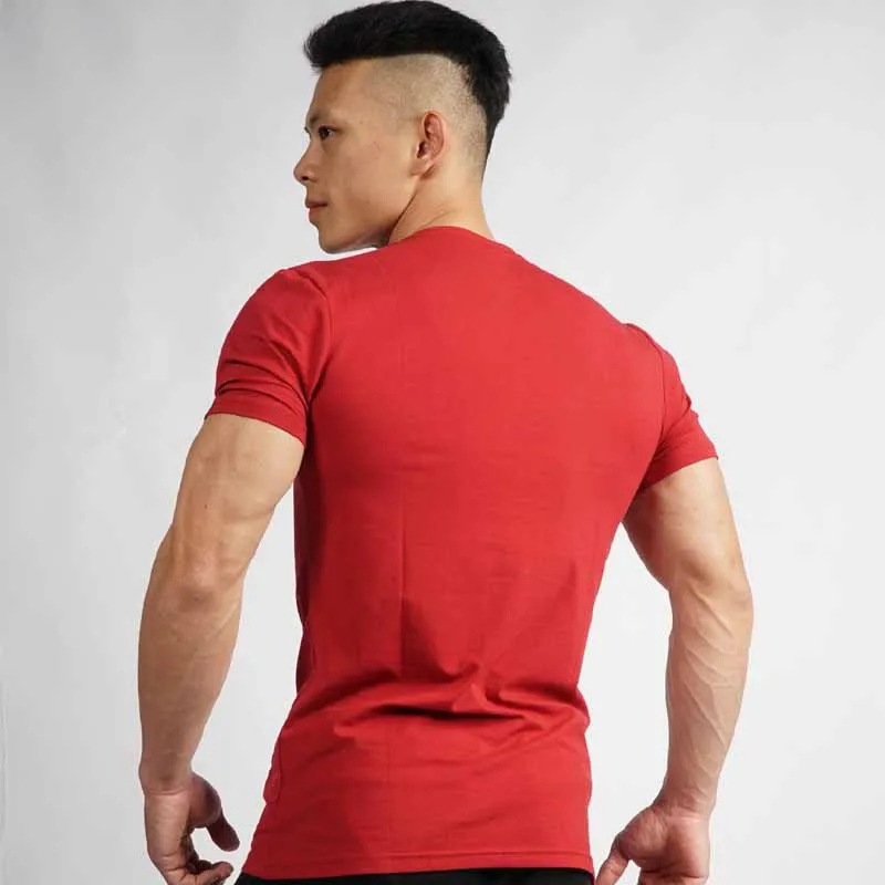 Модные мужские футболки летние спортивные для бега мужская одежда с коротким