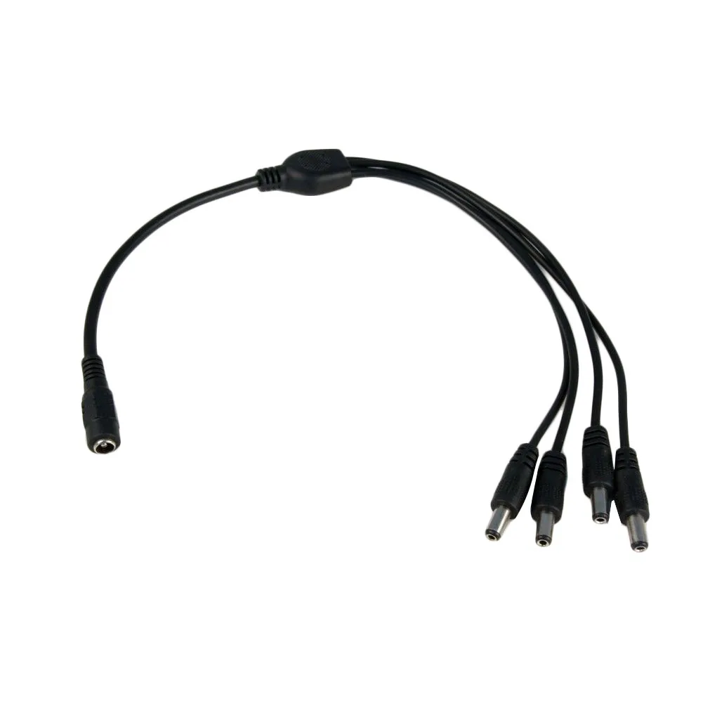 DC Power Cable 1 Female to 4 Male Plug Splitter Adapter for Security CCTV Camera and LED Strip | Обустройство дома