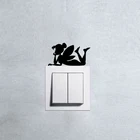 2 шт.компл. забавная виниловая наклейка Tinkerbell с изображением Феи девушки, переключатель наклеек, милое окно для машины девушки, художественная наклейка для ноутбука, Декор