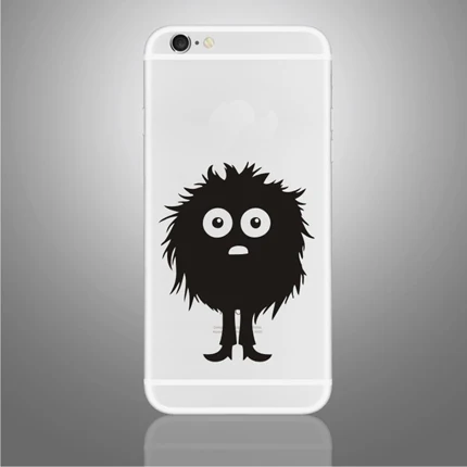 For iPhone6 B W(135) Мультфильм черный винил Стикеры s для iPhone X, для iPhone 6/7/8 Plus украшения кожного покрова для iPhone XS частичный стикер - Цвет: For iPhone6 B W(135)