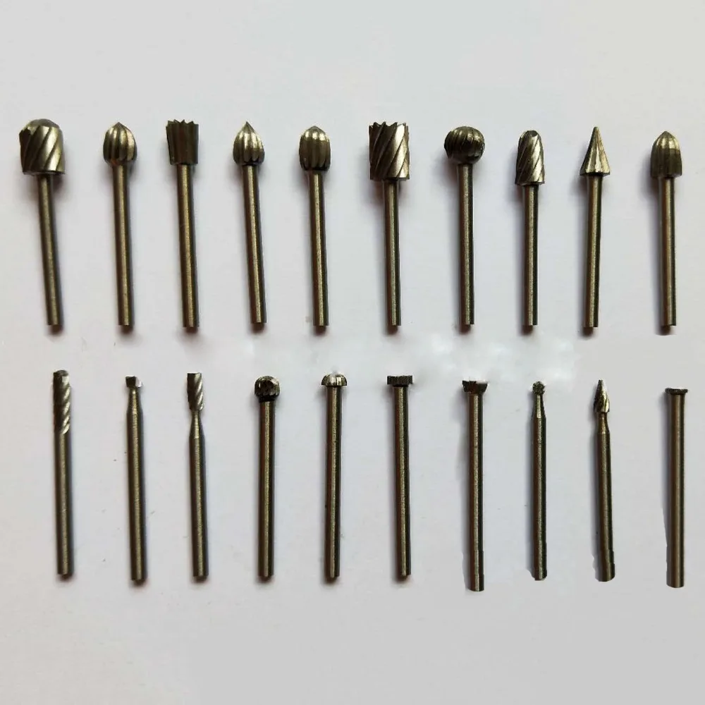 20 шт. 1/8 &quotHSS роутер сверла набор Dremel Ротационные напильники из карбида