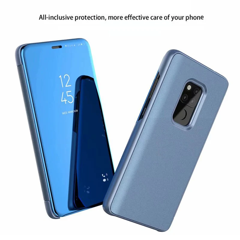 Зеркальные Чехлы для huawei mate 20 Pro прозрачный кожаный чехол Smart View Lite 20X чехлы