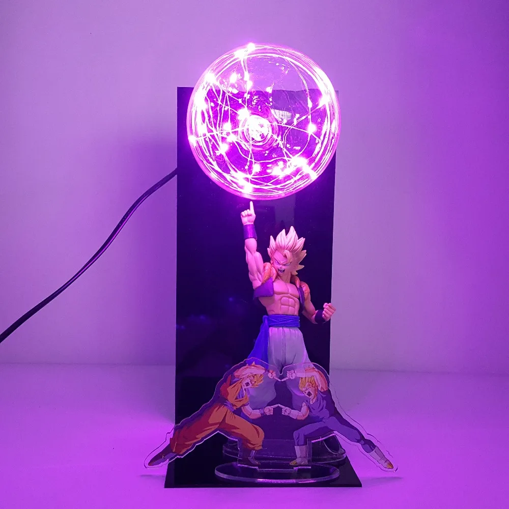 Dragon Ball лампа Gogeta светодиодные ночники лампочка Lampara Dragon Ball Z Настольная Лампа Супер Saiyan DBZ для Рождества
