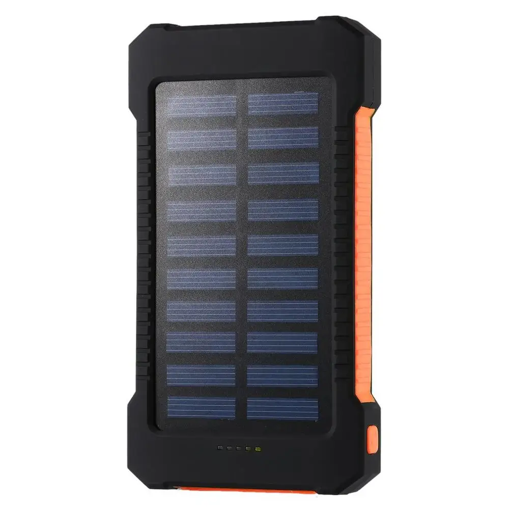 Orange Портативный солнечный внешний аккумулятор 30000 мАч водонепроницаемый внешний аккумулятор резервный внешний аккумулятор 30000 мАч Зарядное устройство для телефона светодиодный Pover Bank - Цвет: Orange