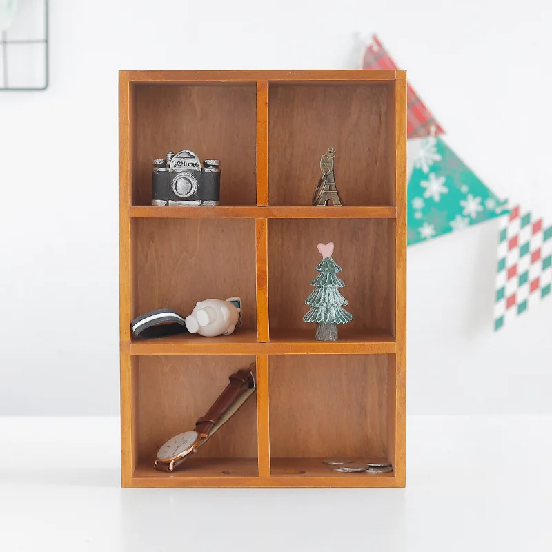 Креативные деревянные прямоугольные лотки для хранения Zakka многофункциональная