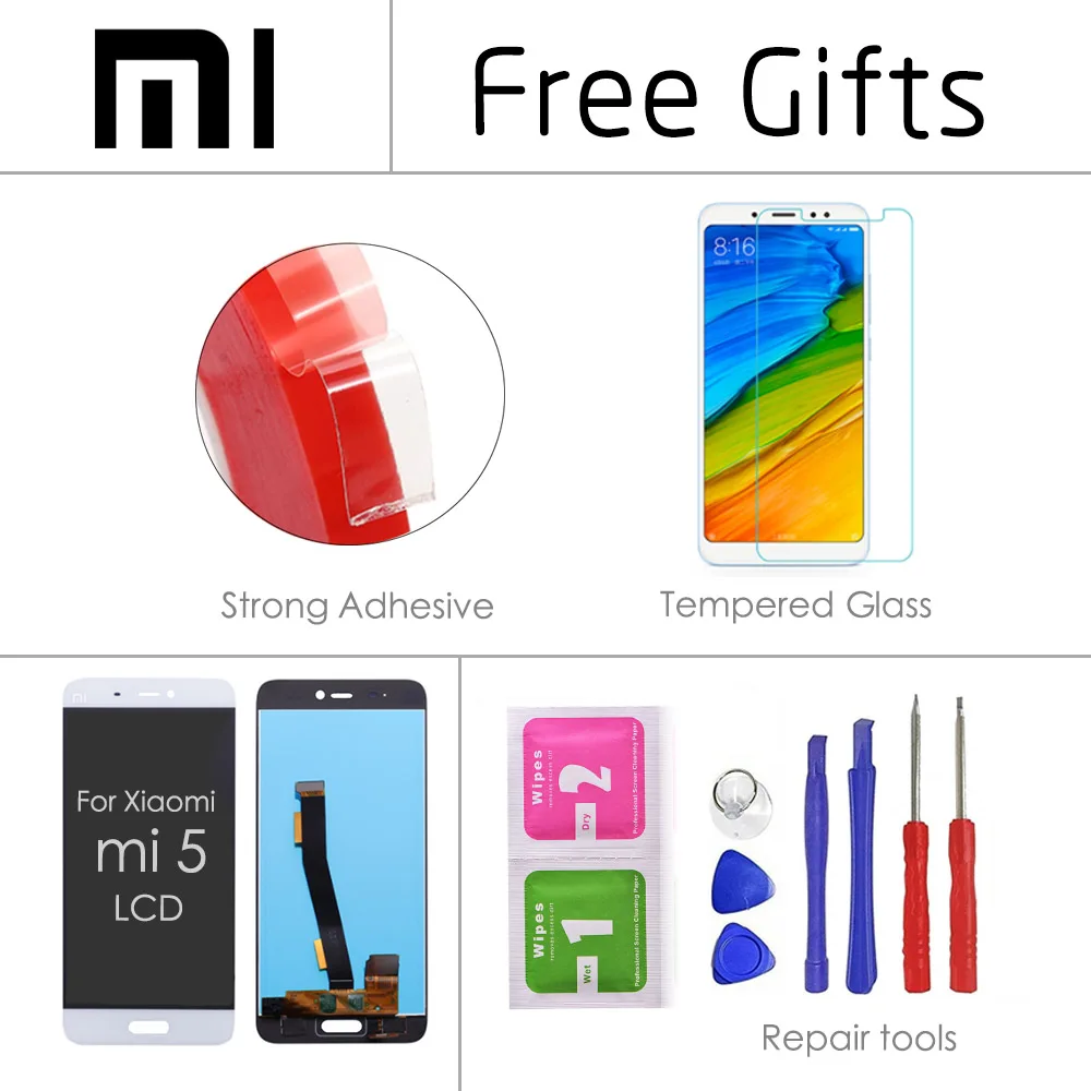5 15 &quotдисплей для Xiaomi Mi ЖК-дисплей сенсорный экран Mi5 ЖК-экран сборка Дисплей
