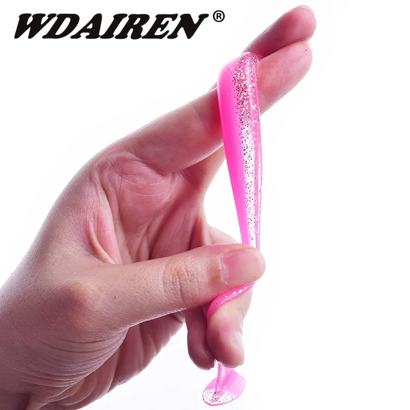 

WDAIREN New Shad Fishing Lure Soft bait 5cm 7cm 9cm Wobbler Odor Attractant Carp Double Color Silicone Bait Pike Bass Artificial