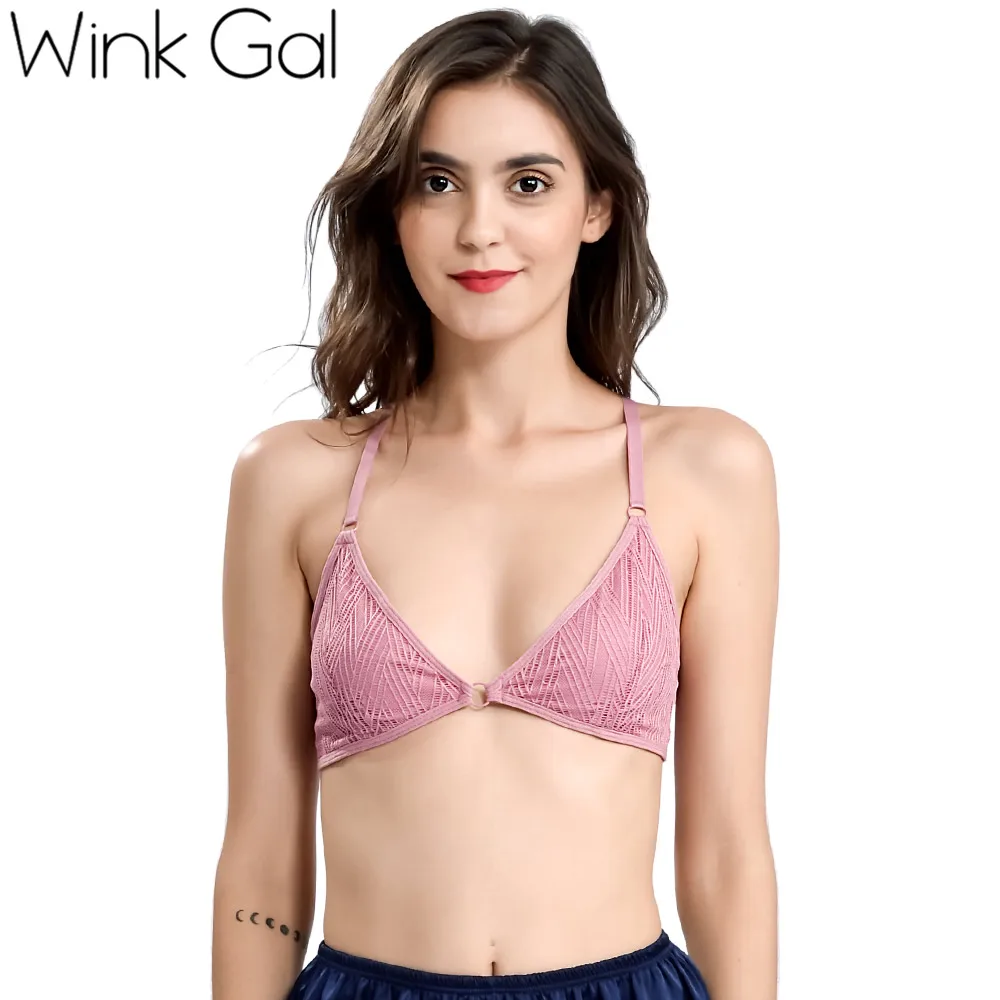 Подмигивание Гал Для женщин Мода Bralette полосы сетки женский бюстгальтер удобные