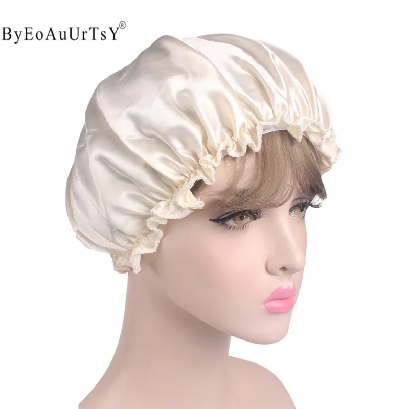 3 шт./лот шапка для сна атласная шапочка Ночная накидка Мягкие тюрбаны женщин и