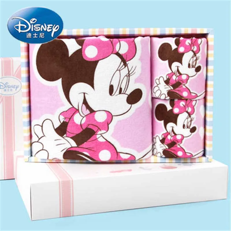Disney 3pcs Pink Minnie Face Towel Bath Towels gift packaging Baby Wash Spa Facial birthday | Дом и сад