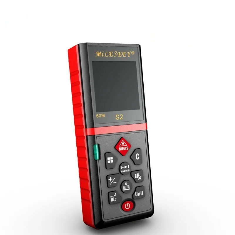 Mileseey S2 60 м лазерный дальномер измерительный инструмент цифровой лазерный измеритель расстояния Кнопка питания для лазерного измерения устройства