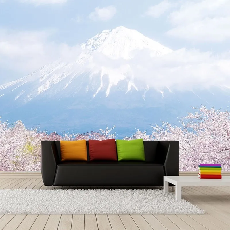 Фотообои на заказ фоны с креплением Fuji и цветущей вишни 3D обои для детской