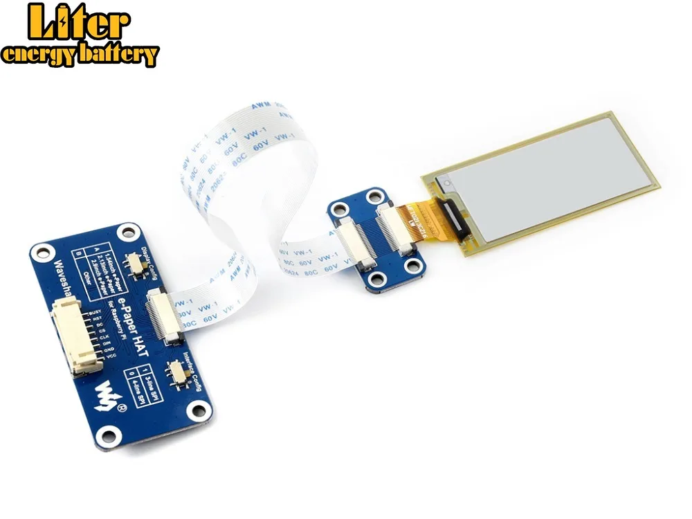 Waveshare 212x104 2 13 дюймов гибкий E Ink дисплей шляпа для Raspberry Pi (2B/3B/Zero W). Два цвета: черный