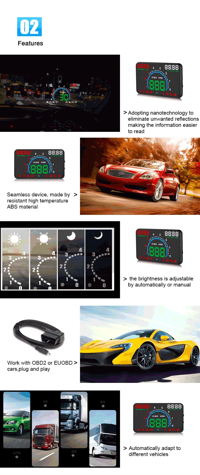 XYCING E350 HUD 5,8 дюймов Автомобильный дисплей лобовое стекло проектор OBD2 данные вождения Предупреждение предупреждение о превышении скорости MPH топлива спидометр