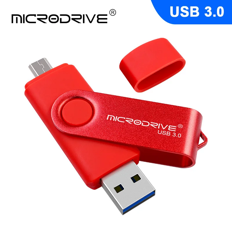 OTG USB 3.0 флеш накопитель 2 в 1 3 0 ГБ 64 32 16 быстрая скорость|USB флэш-накопители| |