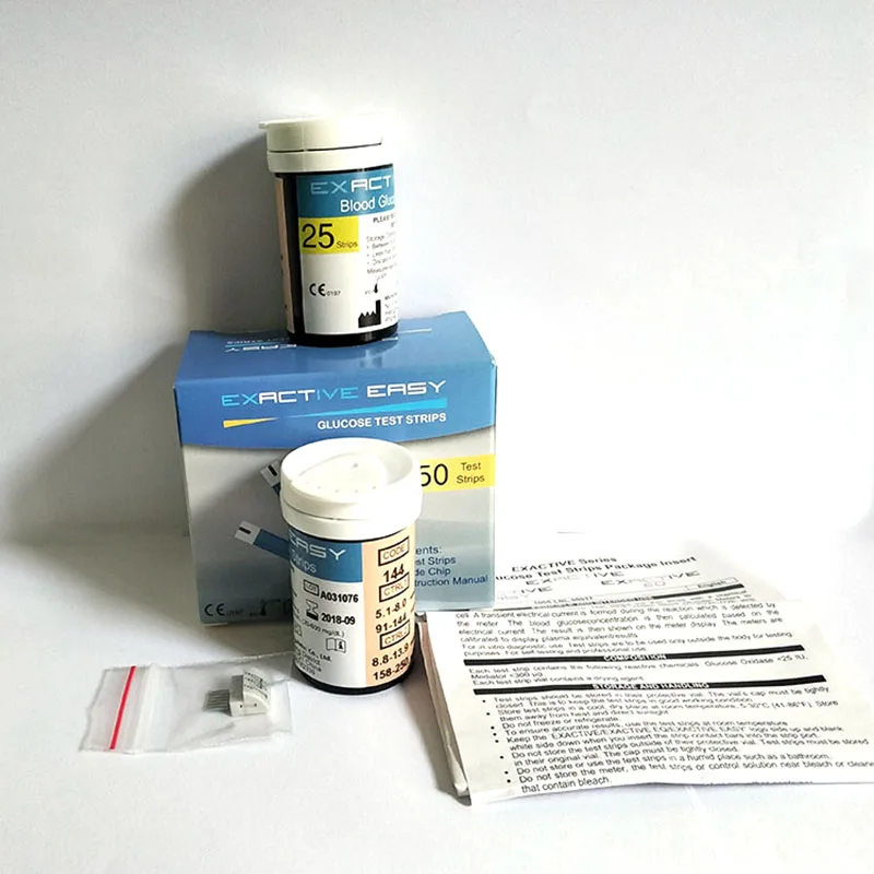 Exactive легко 50 Планшеты Тесты полоски 50 крови ланцеты крови Glucosemeter специальные Тесты Бумага неудержимые необходимое устройство тест-полоски полоски глюкометр полоски для глюкометра