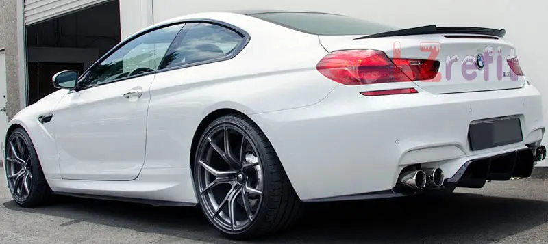 V Style настоящий спойлер для багажника из углеродного волокна BMW F13 F06 6 Series Coupe & Gran