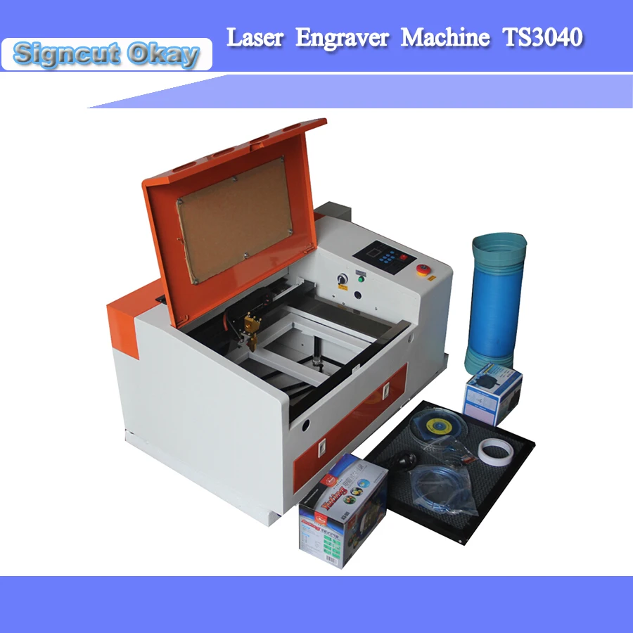 Лазерная резка 50 Вт TS4030 гравировальный станок с поддержкой Coreldraw/Corellaser