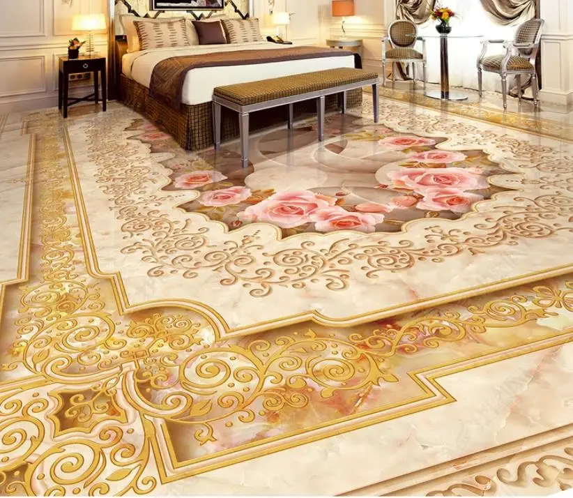 

3d wallpaper flooring Luxurious British style marble wallpapers for living room Bathroom bedroom 3d wallpaper waterproof floor