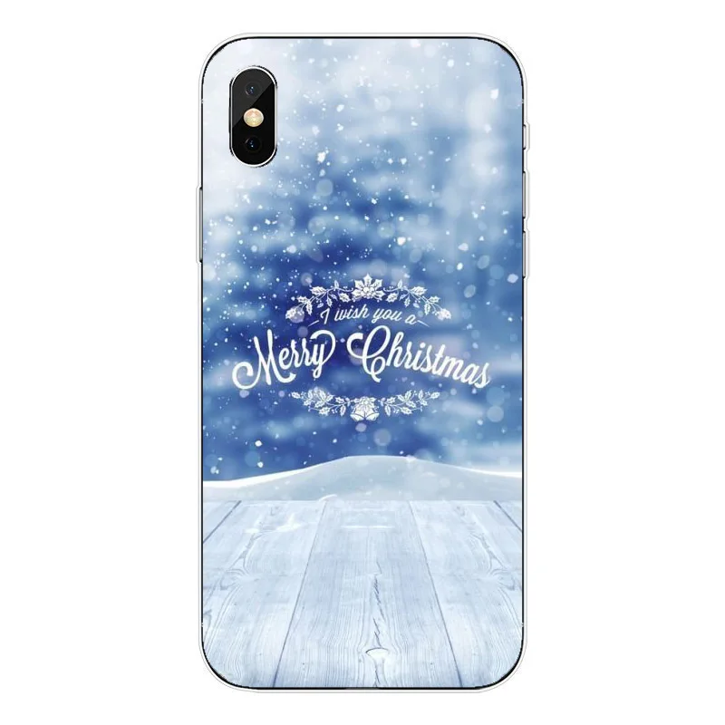 Silicone Case For iPhone 7 Plus 6 6S 8 5 5S SE Soft TPU Cover Merry Christmas Coque X 5.8 |