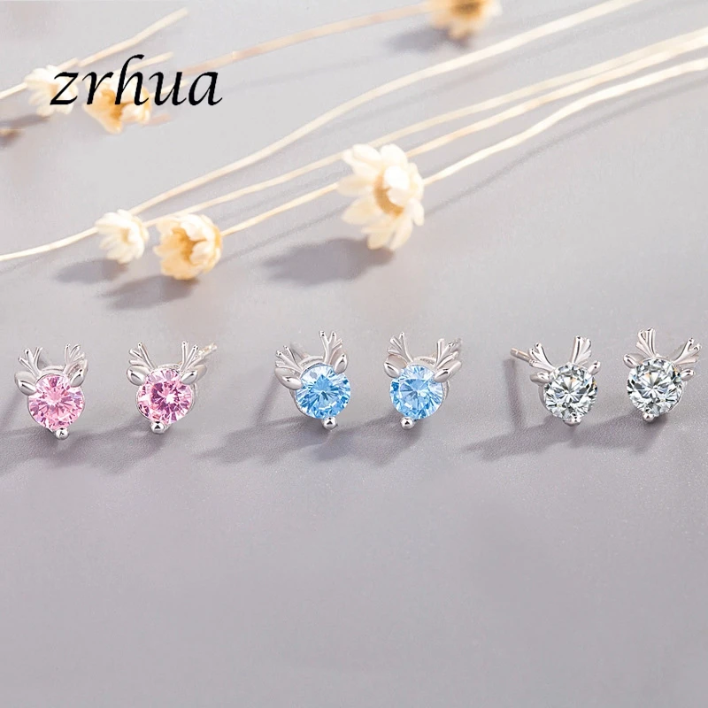 ZRHUA модные гвоздики с оленями в виде капель кристаллами форме Женщины Девушки