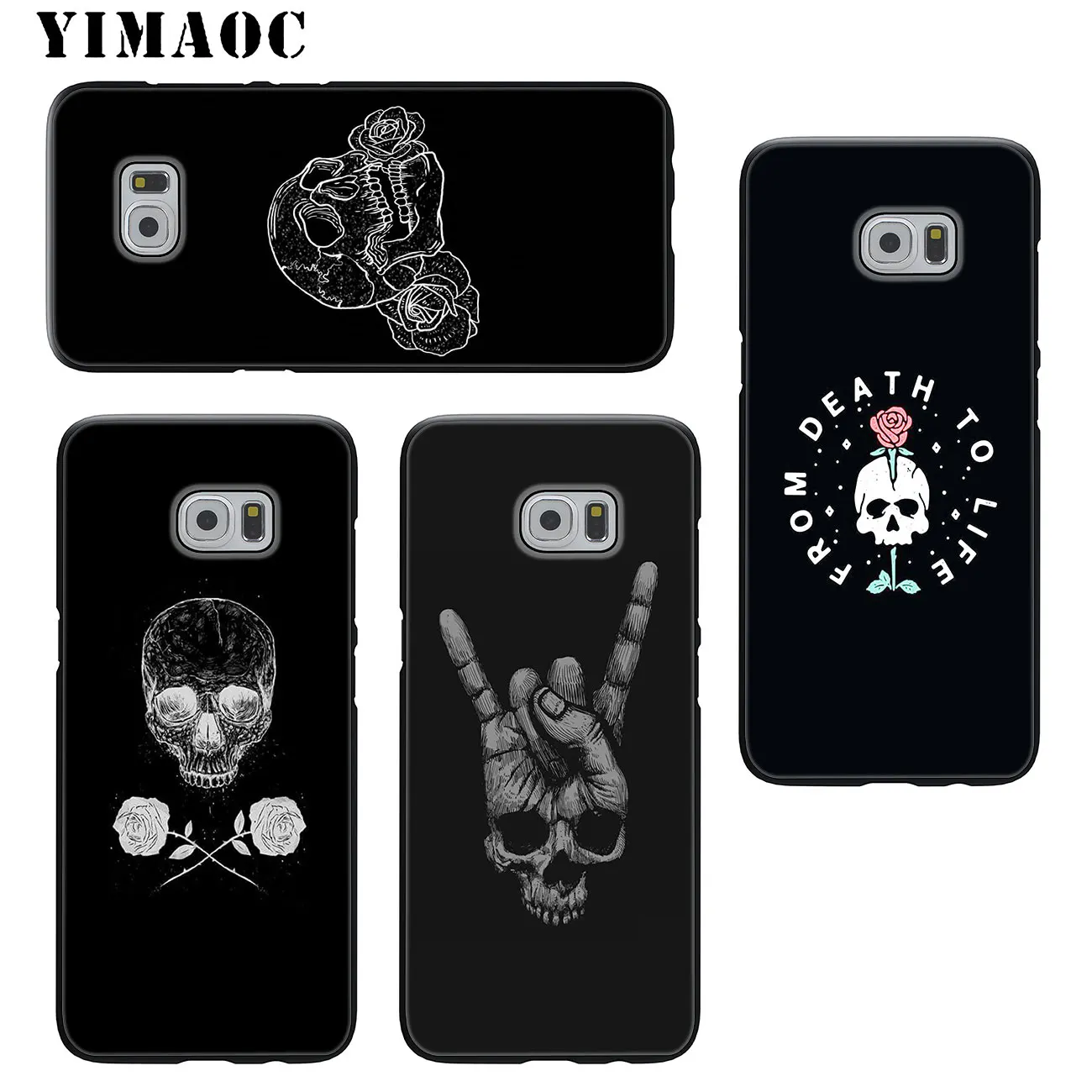 YIMAOC Мягкий силиконовый чехол для телефона с черепом цветком вороной Samsung Galaxy S20