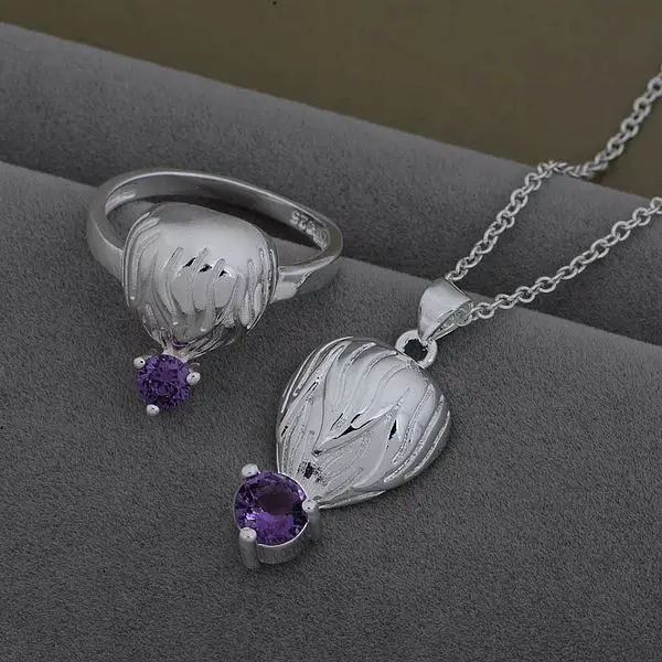 4 вида цветов! Женский ювелирный набор модное ожерелье серьги Aapphire Кристалл