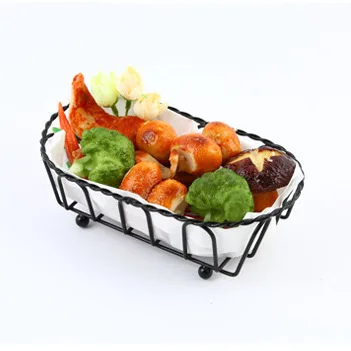 Американская креативная посуда железная корзина для закусок западный ресторан