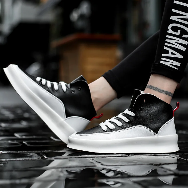 Мужские кроссовки высокого качества мужские дышащие из искусственной кожи