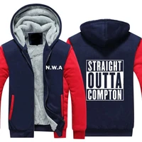 straight outta compton nwa thicken hoodie hip hop tupac legend design warm fleece zipper coat hoodie