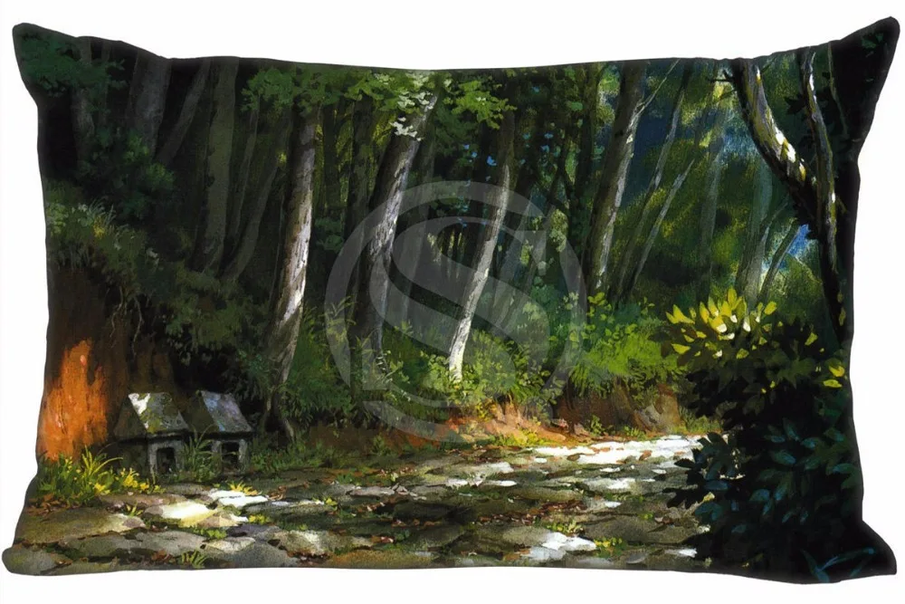 Hot Spirited Away &2 Rectangle Pillowcase zipper Classic boutique Custom Pillow Case size 45X35cm (One Side) 8-22#l36qp | Дом и сад