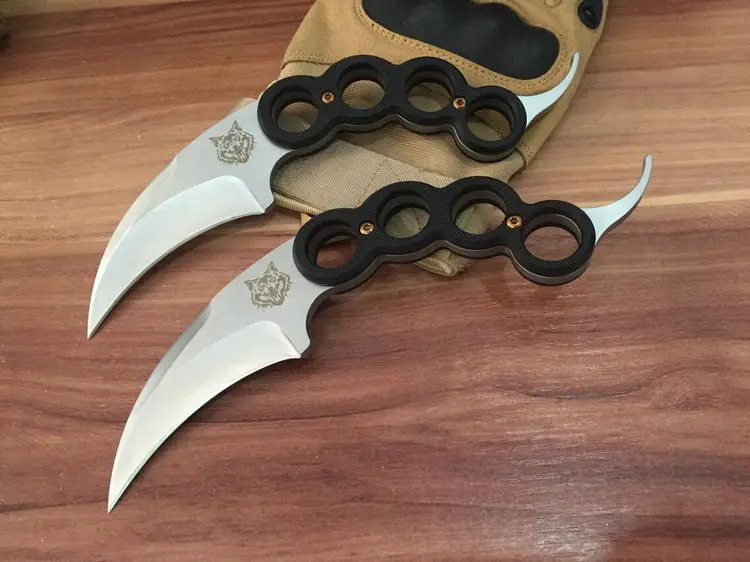 Спасательный нож тактический Karambit 9CR18MOV лезвие G10 ручка ножи для выживания на