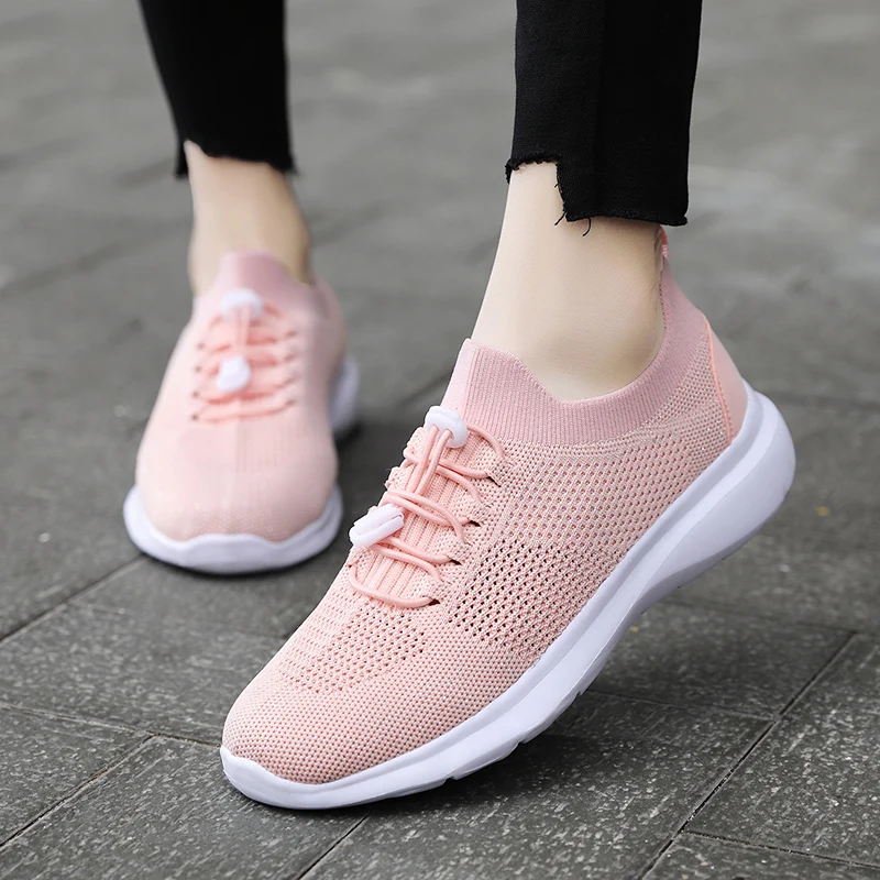 Fashion Women Casual Shoes Breathable Mesh Ultralight Sneakers High Quality Sock chaussures femme 2019 | Обувь