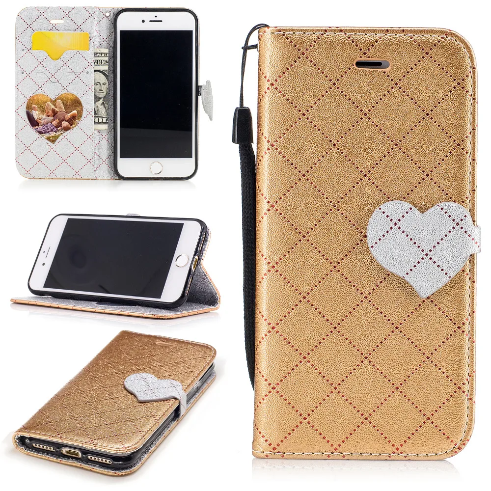 Прекрасный чехол для iphone7 7 Plus 50 шт. кожаный флип бумажник iphone6 6S плюс крышка с