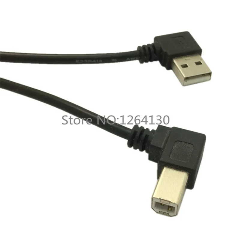 0 5 м левый Угловой USB 2 A штекер на угловой B 90 градусов кабель для принтера