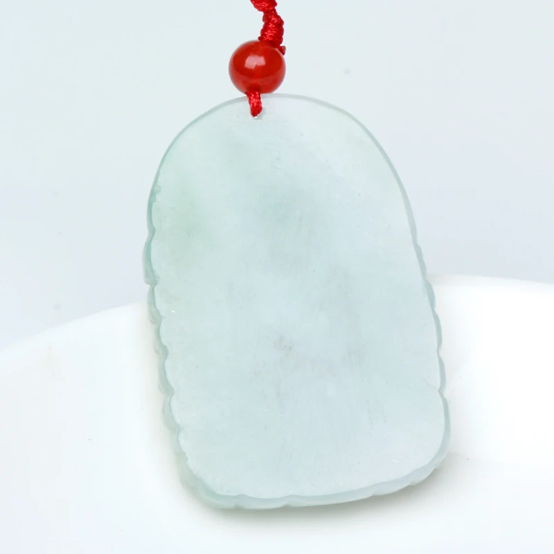 Подвеска Будды из натурального зеленого камня Yu с резьбой по тысяча рук Guanyin