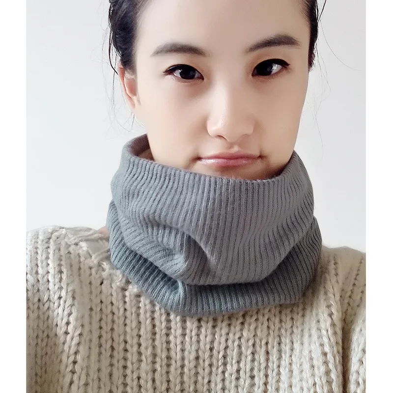 Унисекс зимний шарф Infinity с искусственным мехом вязаный теплый мягкий толстый