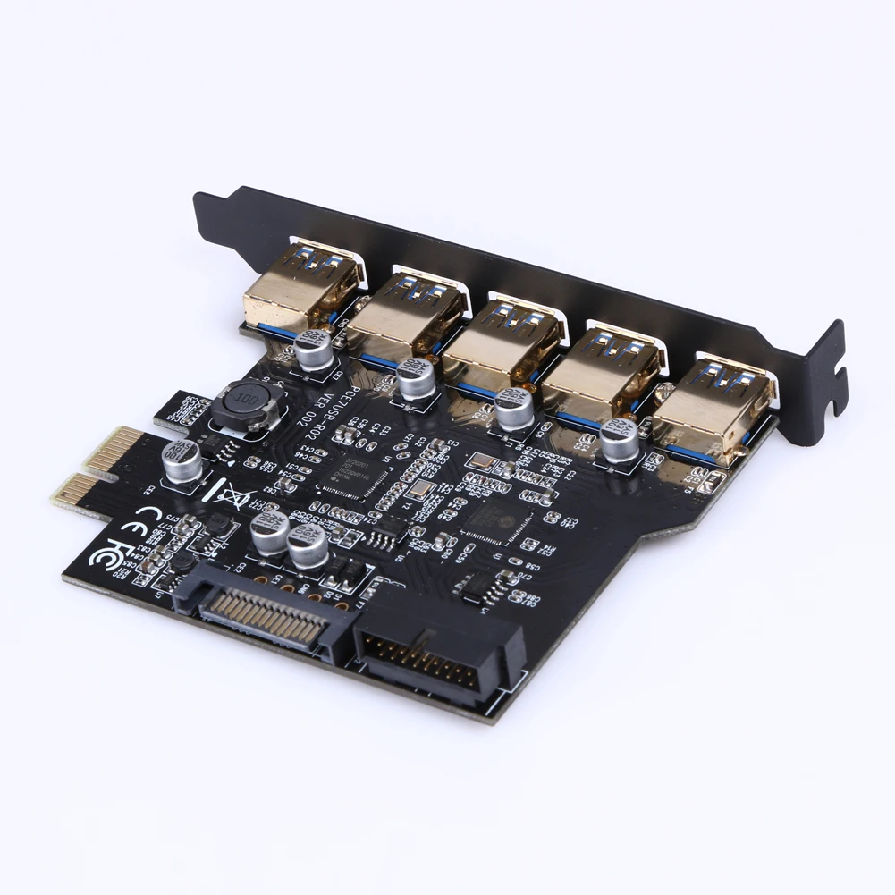 Супер скорость PCI E Express к USB 3 0 19 pin 5 портов Expansion Card SATA 15PIN разъем для подключения
